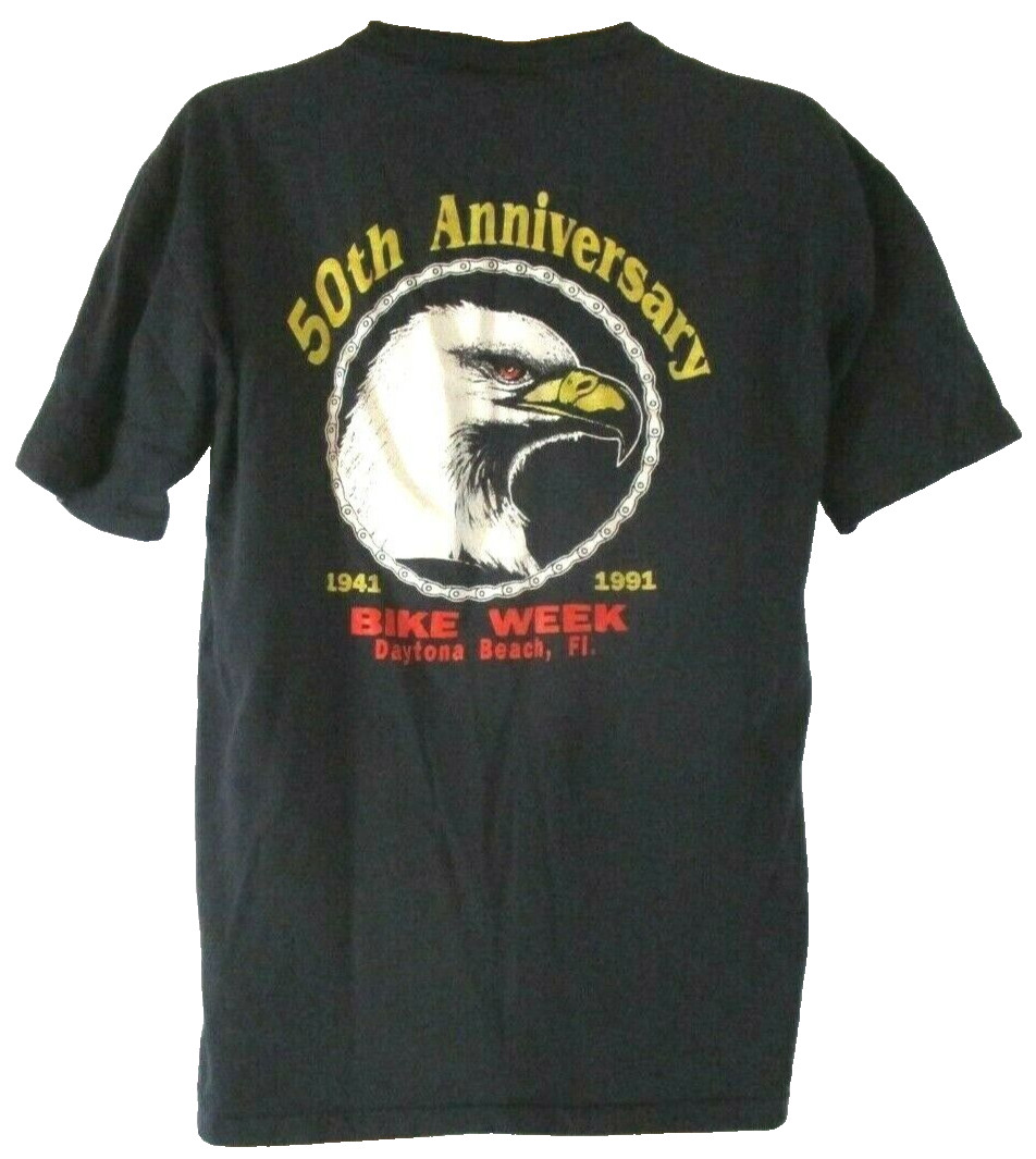 Harley-Davidson Henley T-Shirt 50th Anniversary Eagle XL Black Pull On Mens CBi9