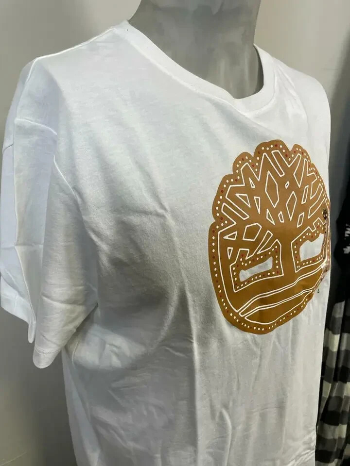 Timberland Men’s Short Sleeve Cookie Tree Logo Holiday T-Shirt a28vt-100 SIZE M