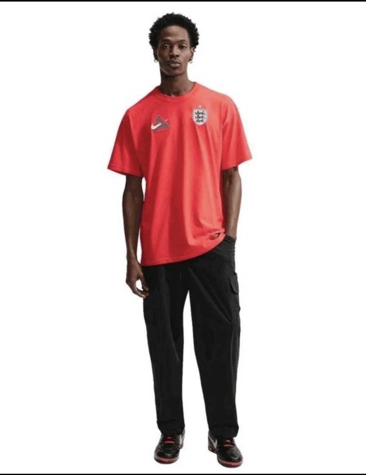 Palace x Nike England T Shirt “Light Crimson” Size XXL IM6598-696