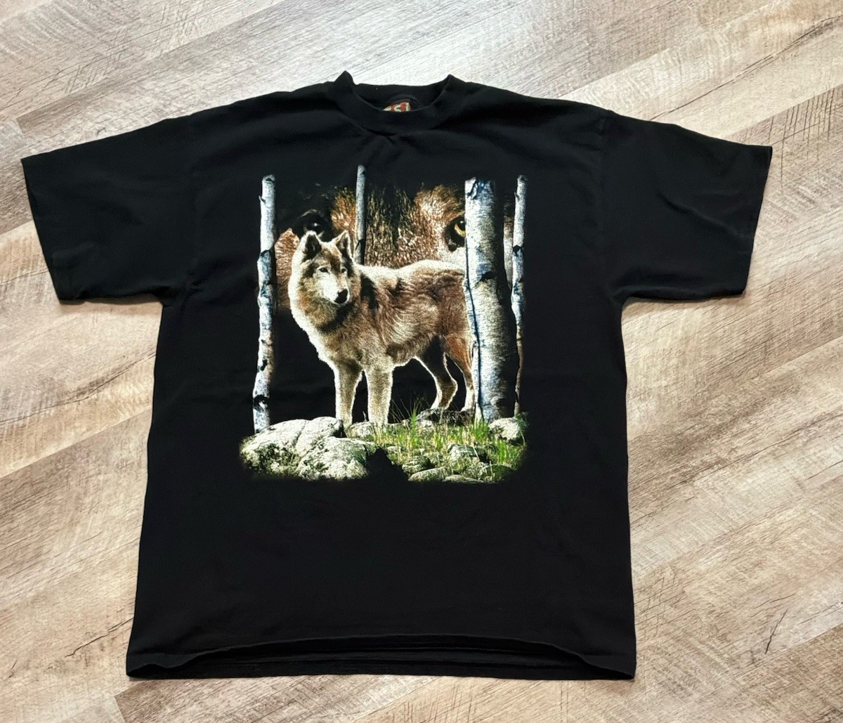 Vintage Wolves Wolf Black T Shirt by TSI Sz XL