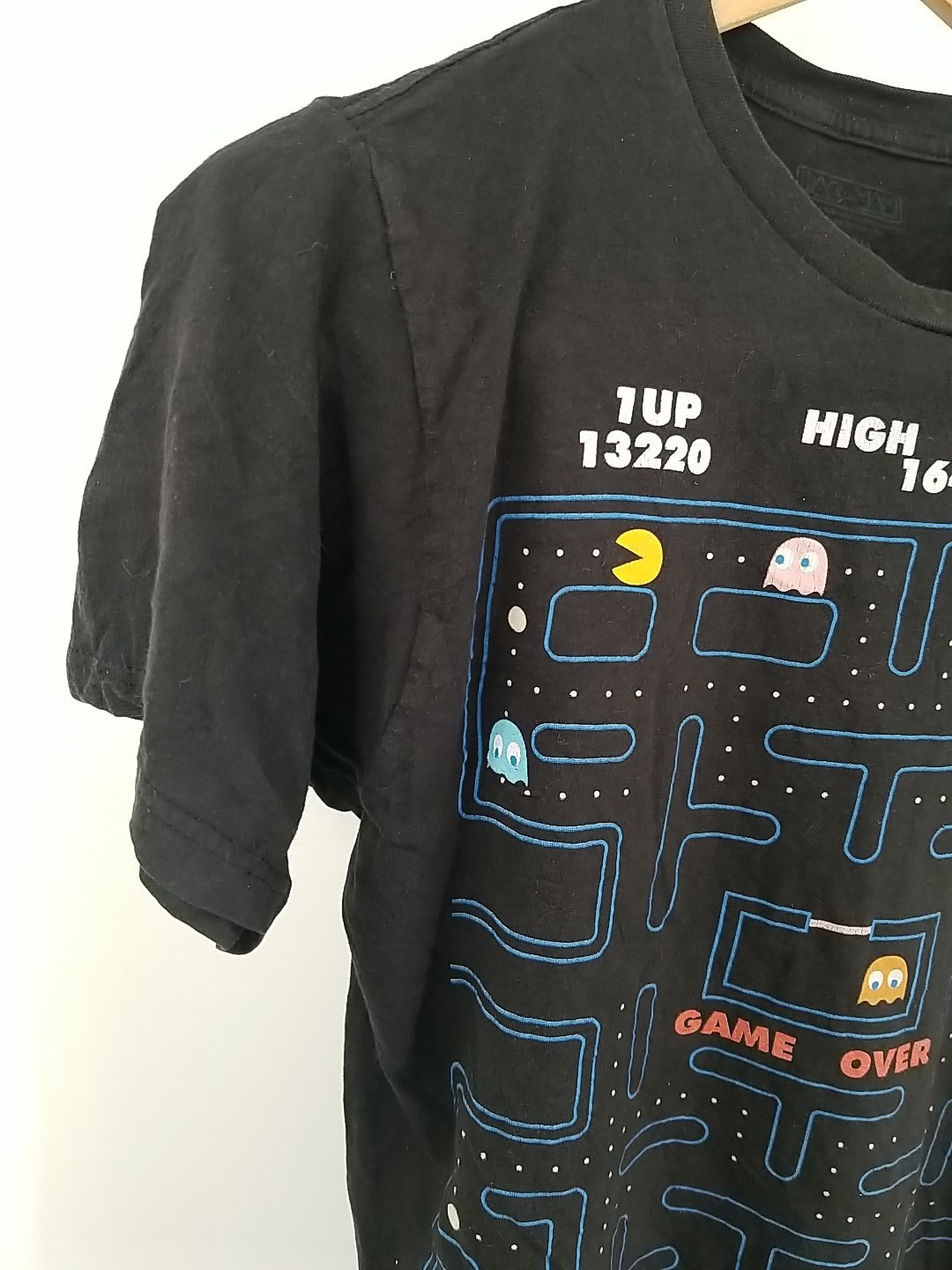 Pac-Man Game Over Graphic Tee Black Men’s Size Small Arcade Gamer Shirt