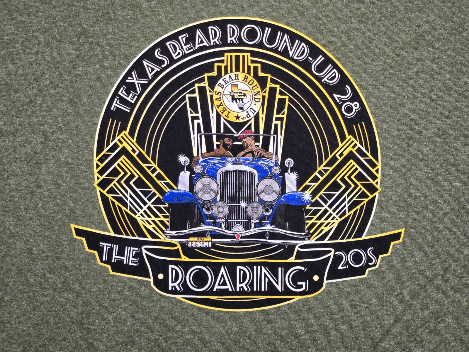 Texas Bear Round Up 28 Shirt Mens XL The Roaring 20s LGBT Gay Graphic Tee