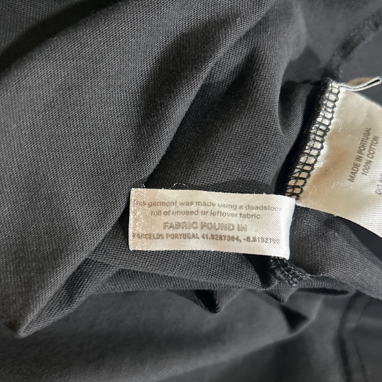 Arches Portugal Recycled Vintage Fabric Blank Boxy Fit Heavyweight Tee Medium
