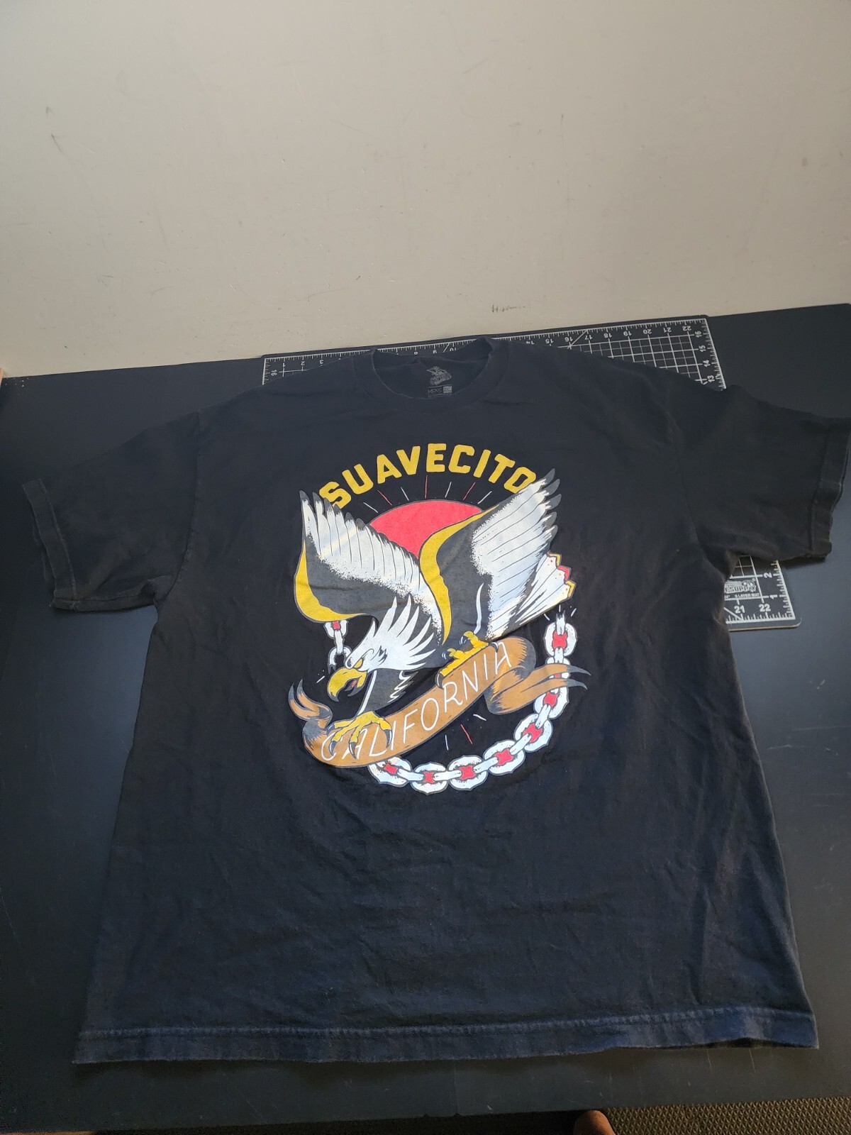 Suavecito Shirt Mens 2XL Black Traditional Art Eagle Graphic Print California