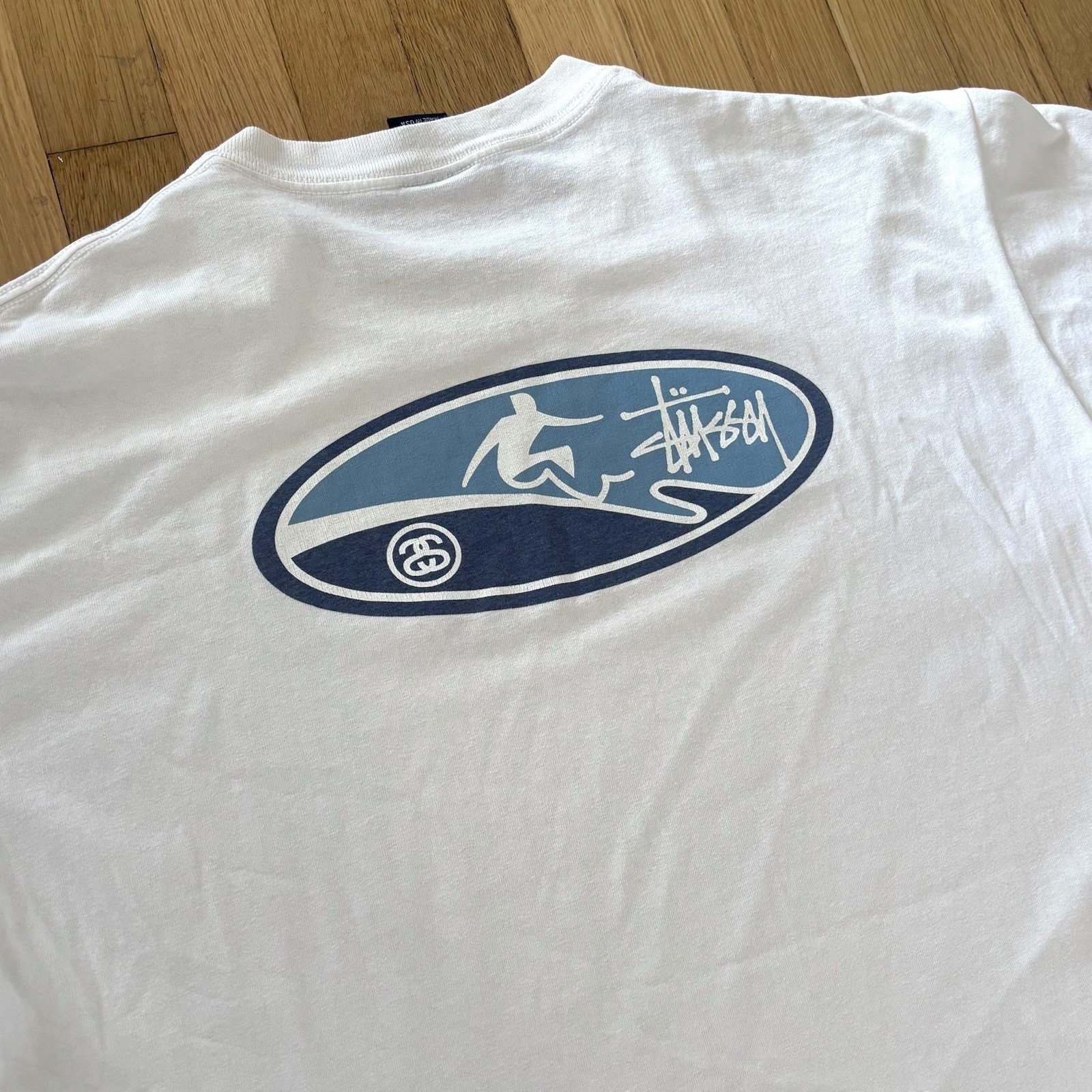 Vintage Stussy Surf Graphic T Shirt Mens XL 90s Made in USA Single Stitch Rare