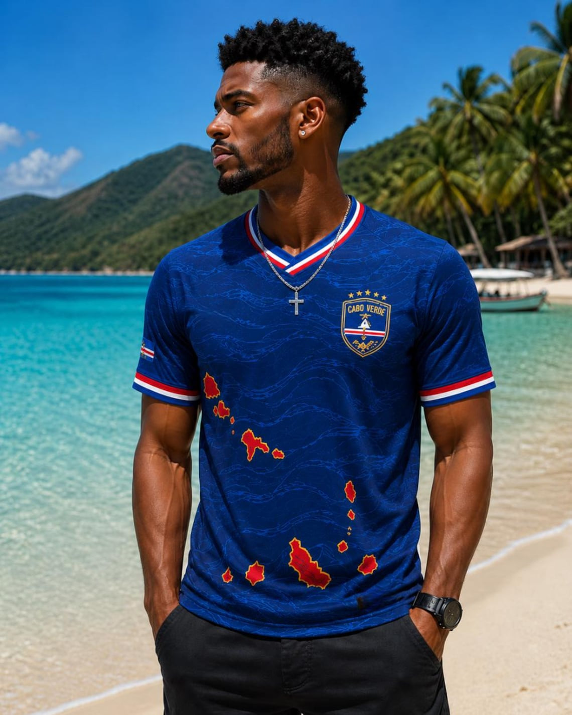 Personalized Cape Verde Soccer Jersey, Custom Name Number Shirt