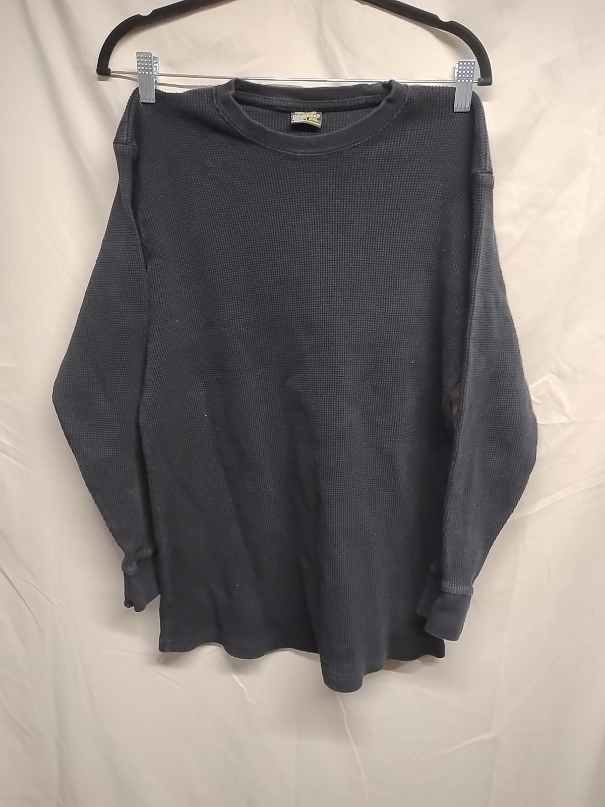 GemRock Heavy Weight Men Size 2XL Black Long Sleeve Waffle Texture Thermal Shirt