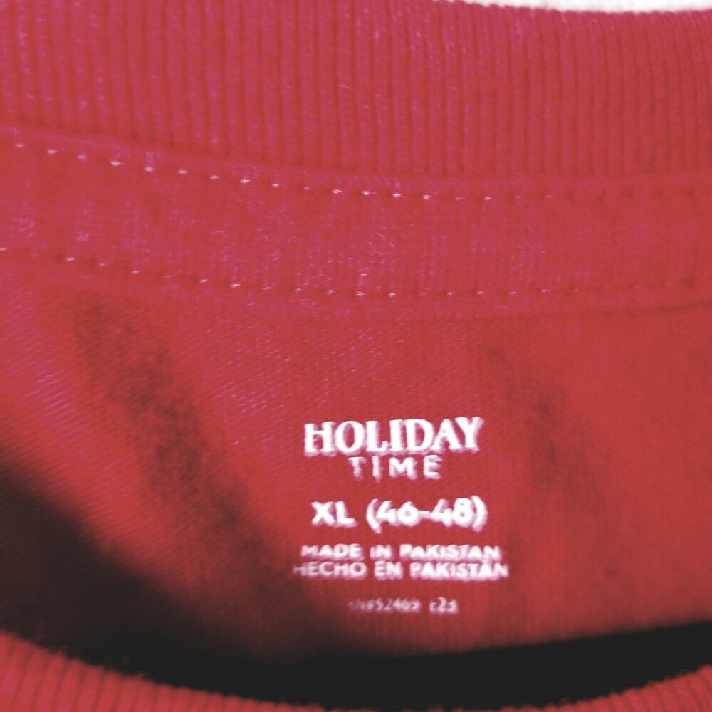Holiday Time Mens “Don’t Stop Believing” Santa T-shirt Tee Christmas Party Sz XL