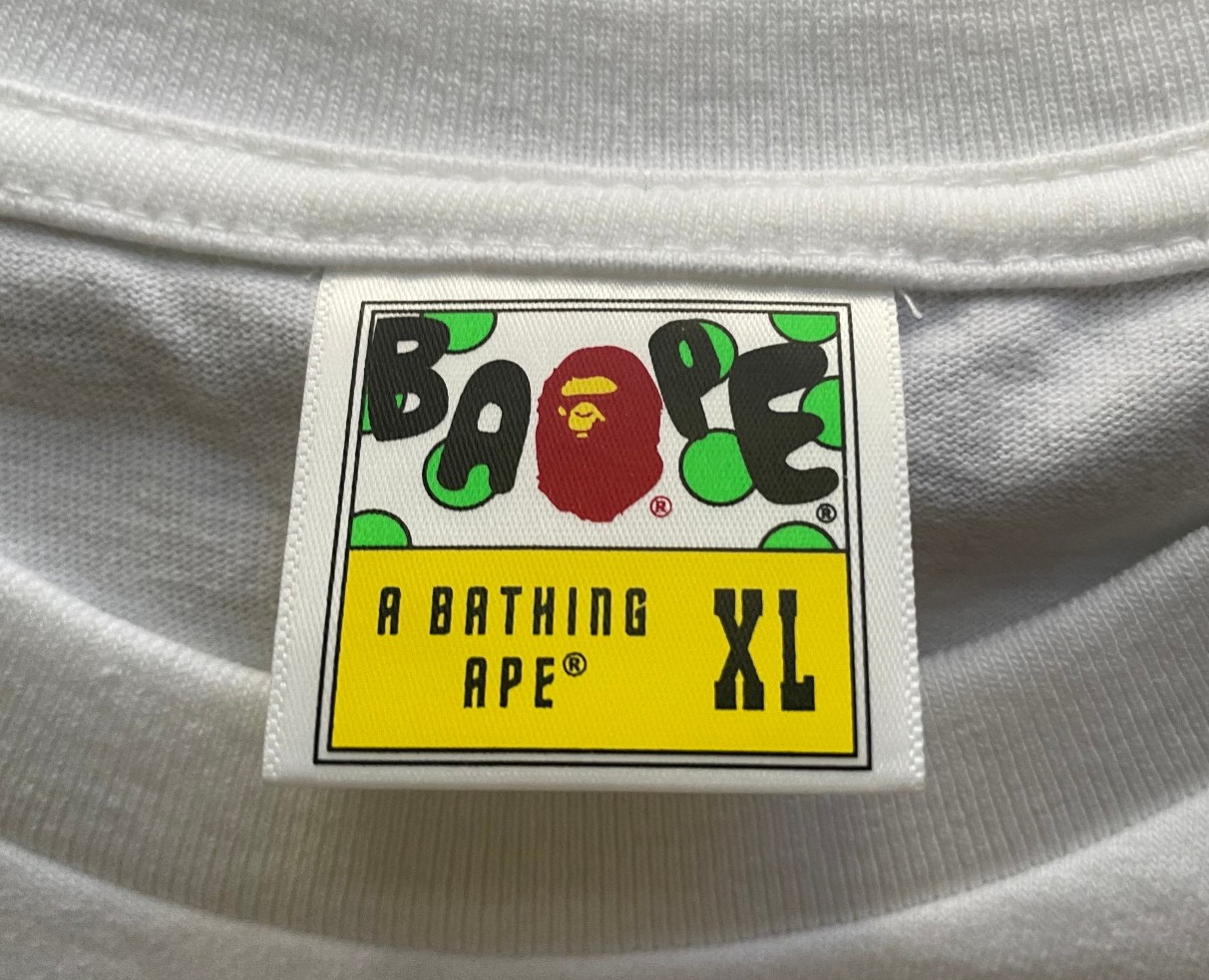 NEW A Bathing Ape RARE Tokyo Exclusive Baby Milo II White Short Sleeve Size XL