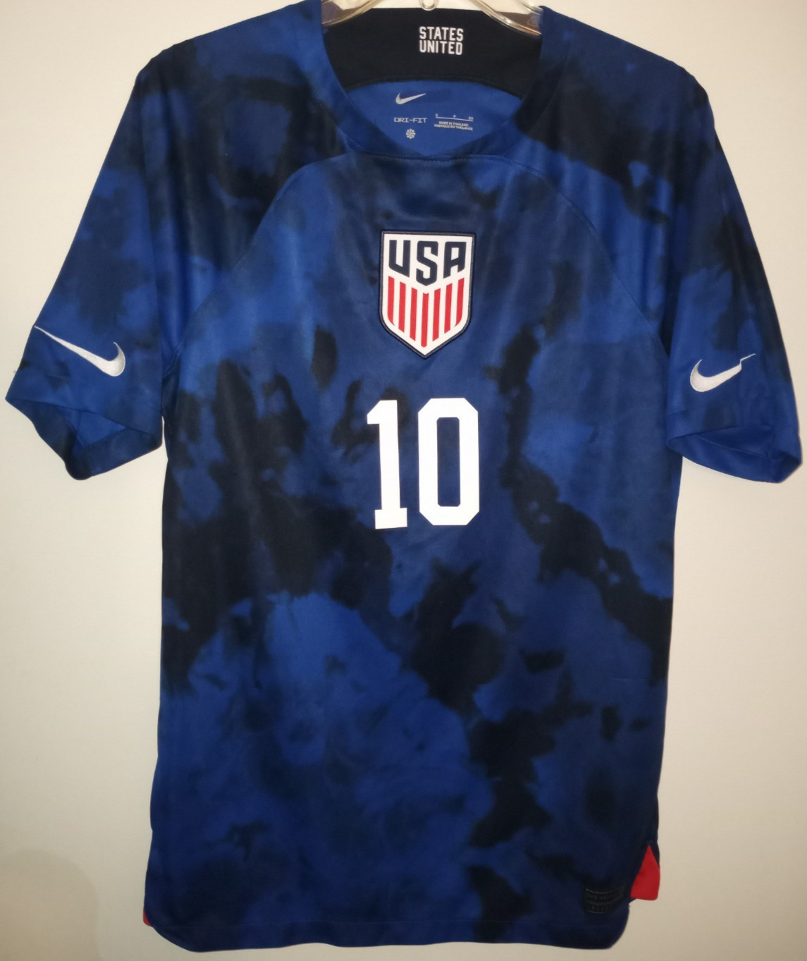 😃SEE PICS Nike Dri-Fit Christian Pulisic US World Cup Soccer Mens T-Shirt Small