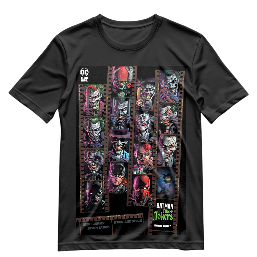 Joker T Shirt Batman 3 Jokers Premium Comic Cover Art Shirt Graphic Tee S-XXXL