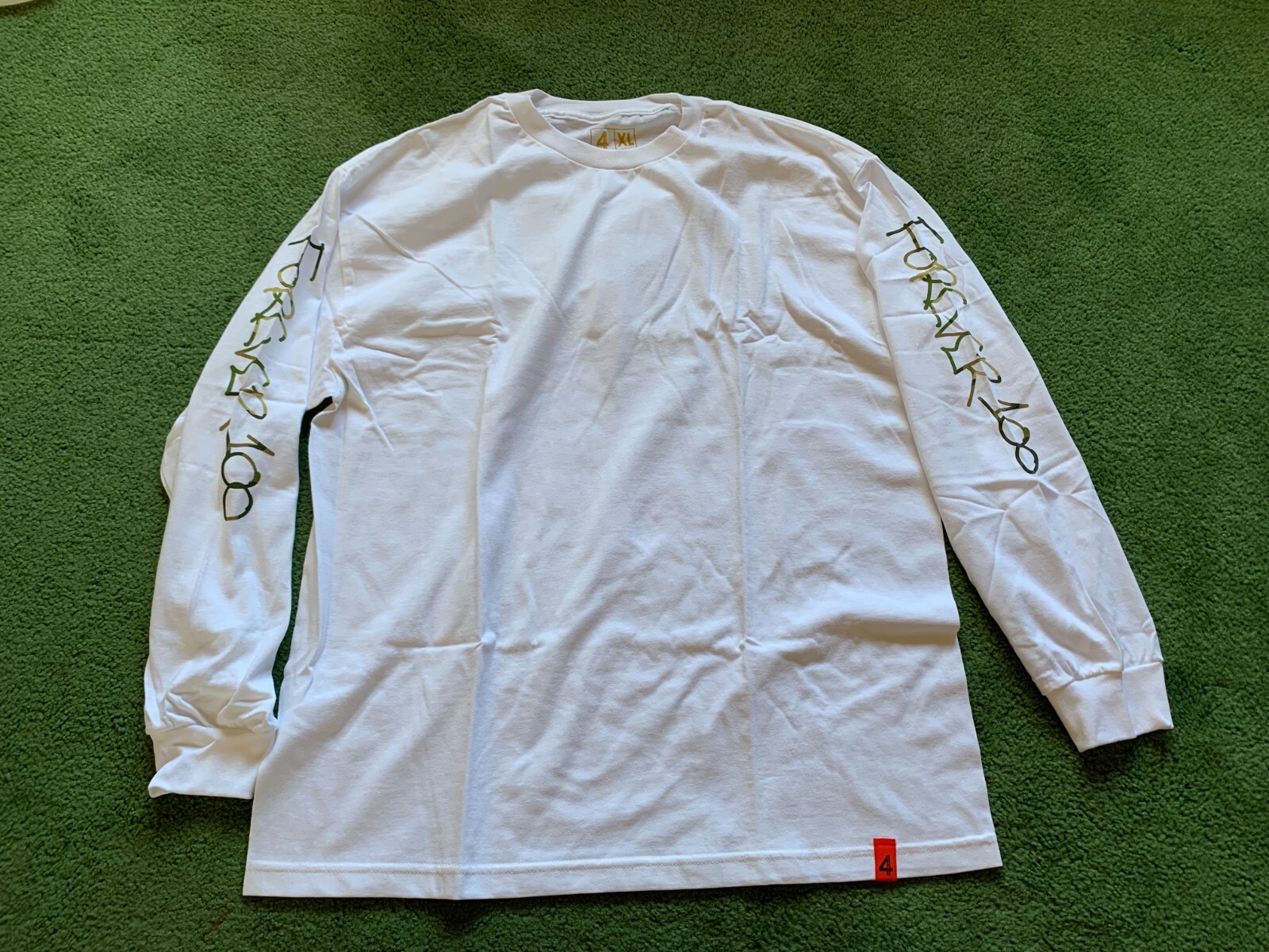 MEN’S YG RAPPER 4HUNNID 400 FOREVER 100 WHITE LONG SLEEVE T-SHIRT SIZE XL