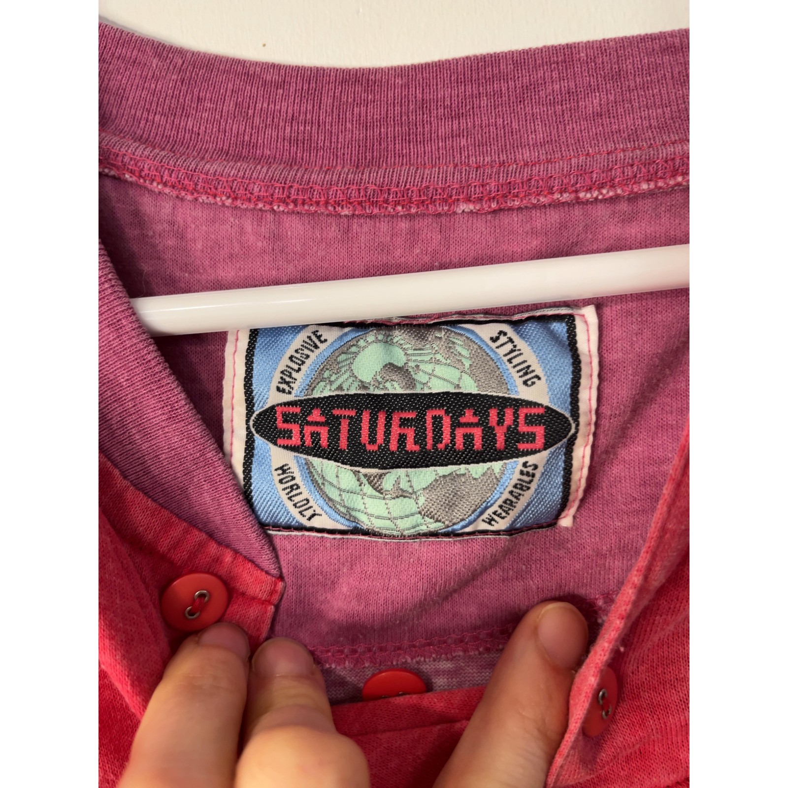 Saturdays Color Block T-Shirt Multi Size L Oversized