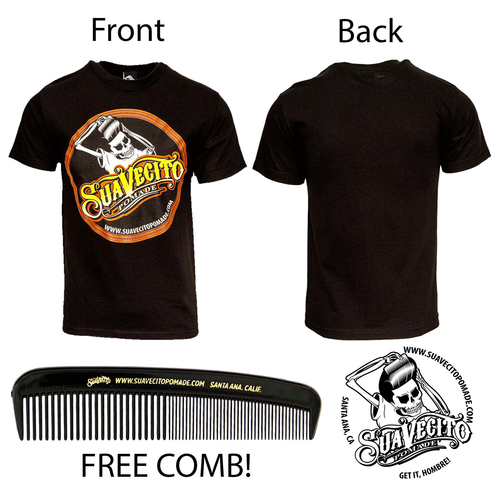 Men’s Suavecito Pomade Top Logo Tee Shirt (S, M, L, XL, 2XL, 3XL, 4XL, 5XL)