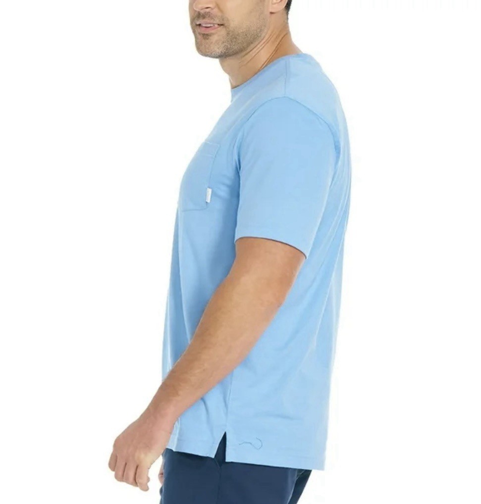 Greg Norman Pocket Tee Shirt Short Sleeve Sz Small Lt Blue NEW