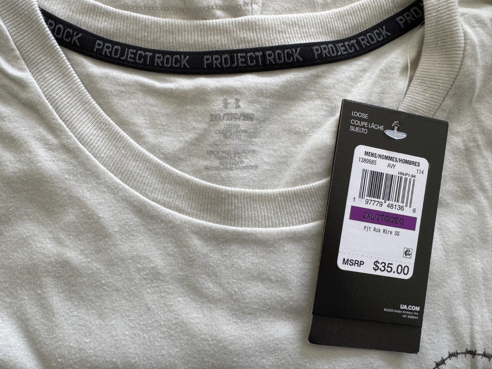 Under Armour Mens Project Rock Wire Short Sleeve T-Shirt Sz M/L/XL/2XL/3XL New