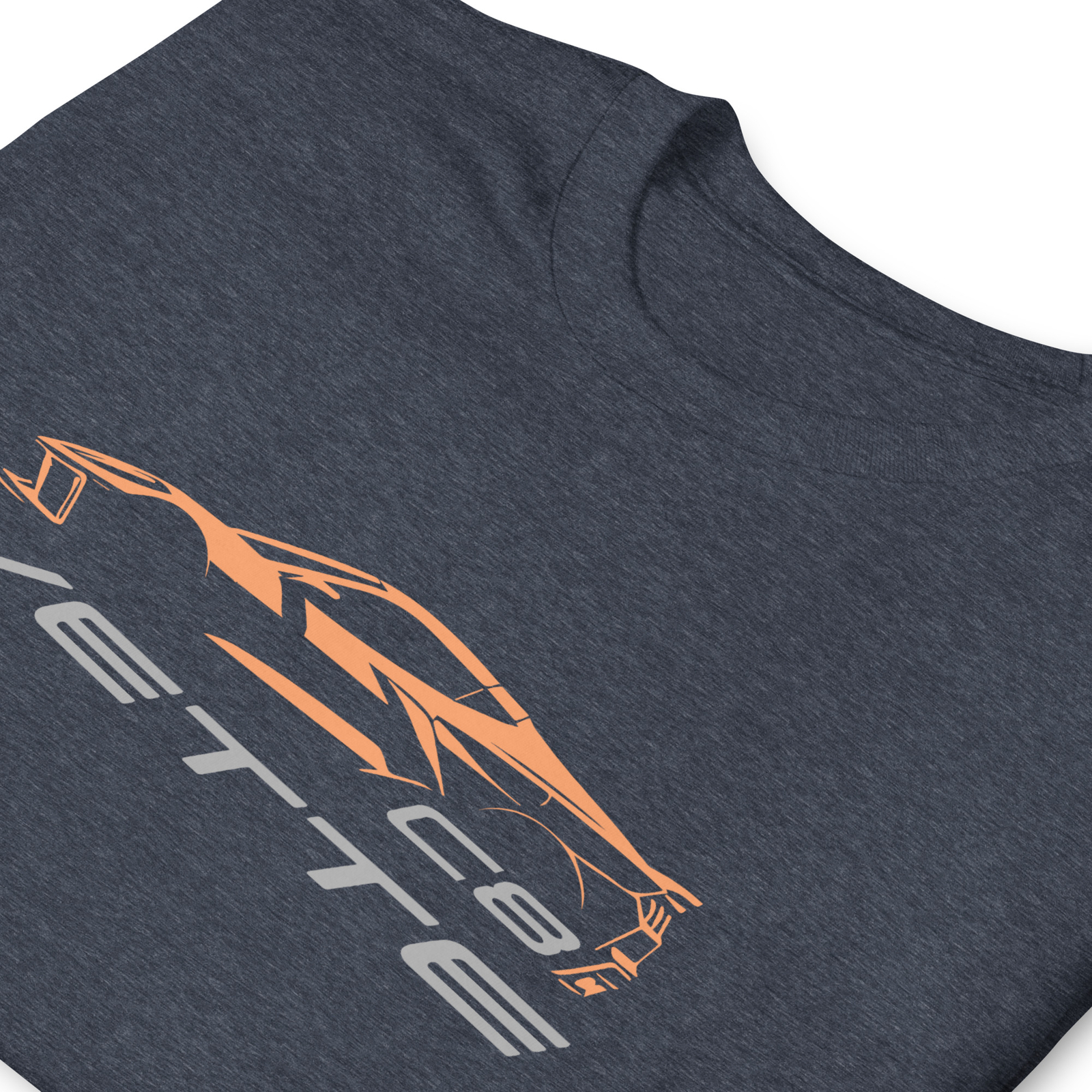 Softstyle T-Shirt For Chevrolet Corvette C8 Orange 2024 Car Fans Birthday Gift
