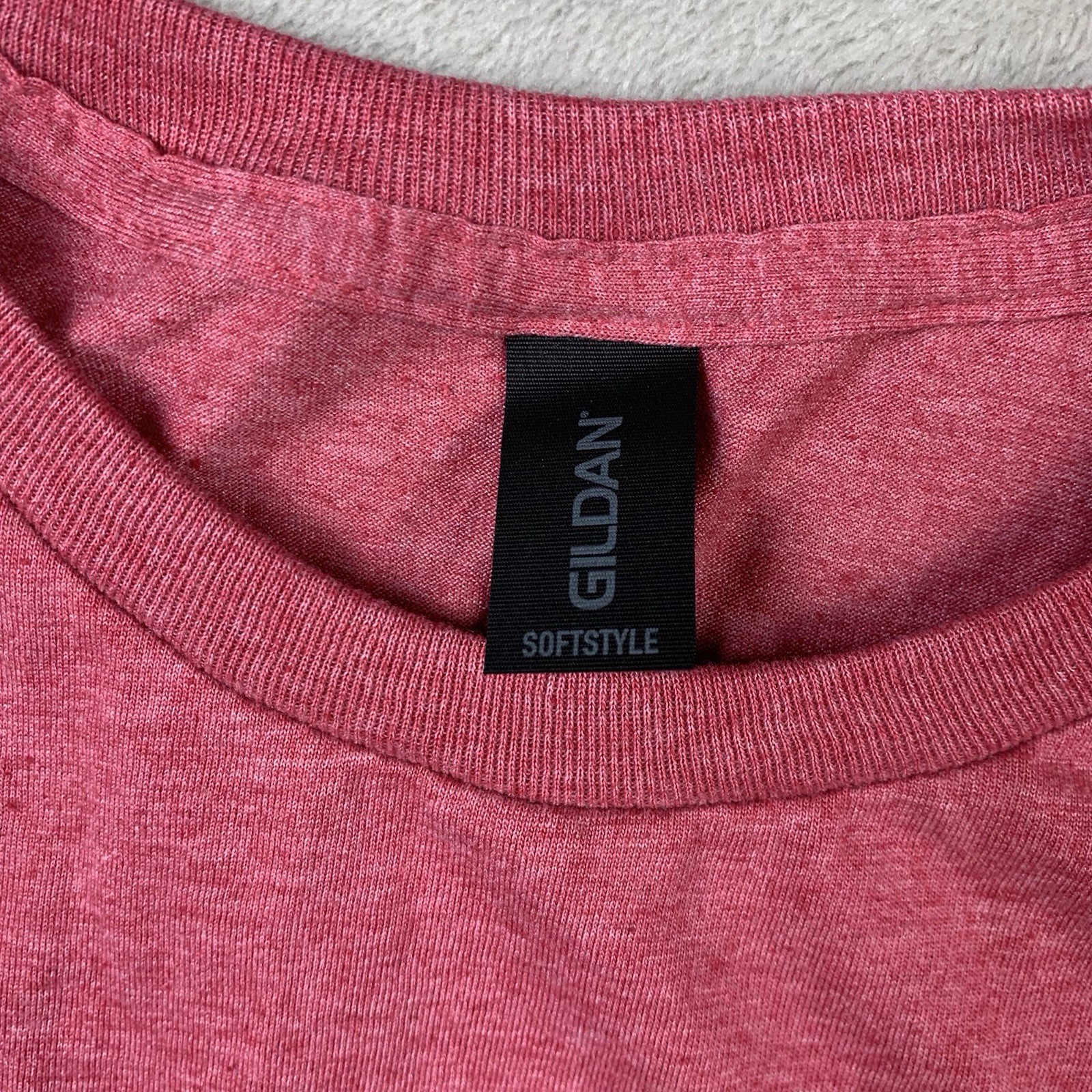 Gildan Soft Style T-Shirt Mens Large Red Short Sleeve Polyester Bamboo Casual