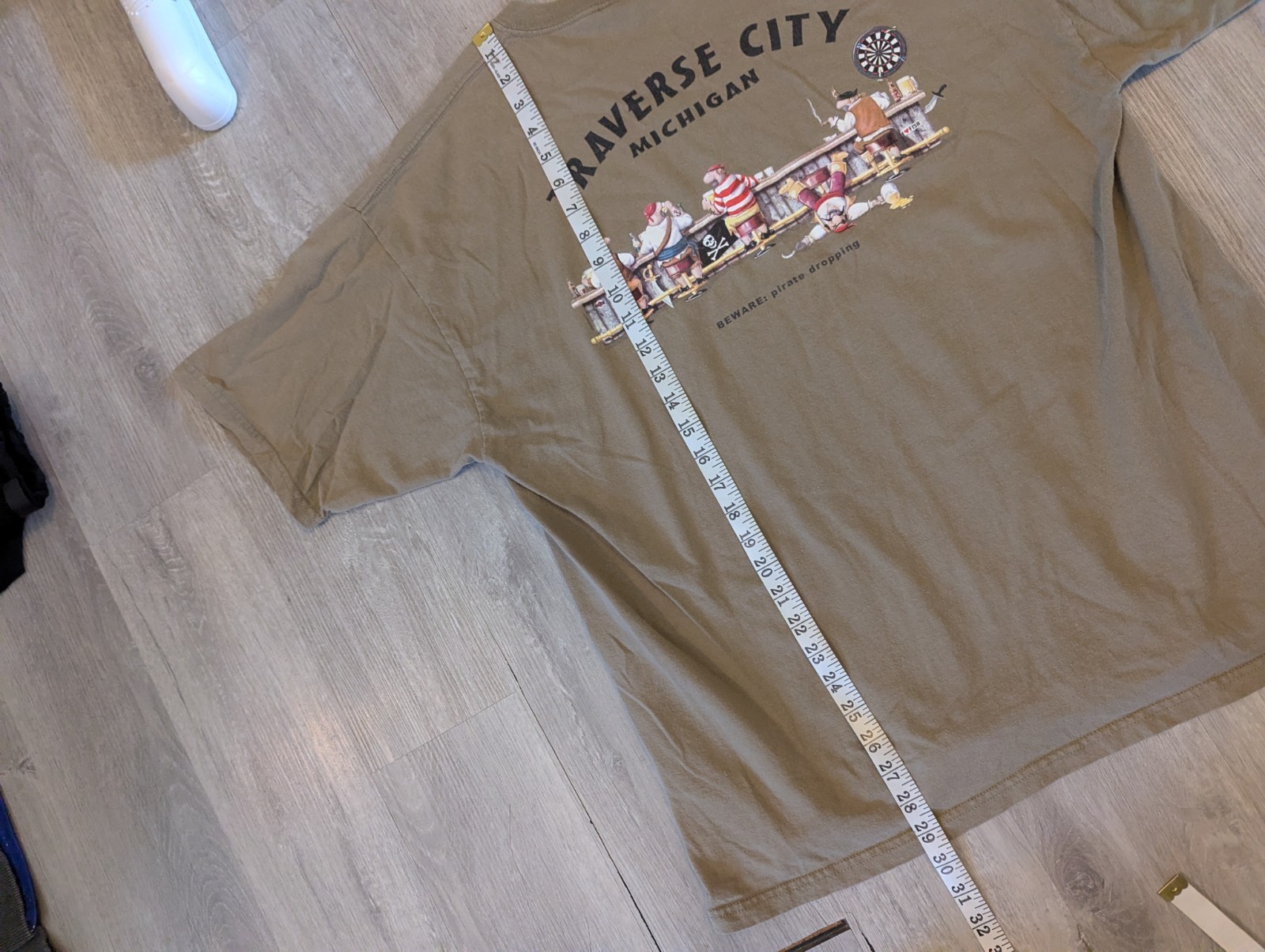 Vintage Traverse City Michigan Funny Comedy Pirate T Shirt XL