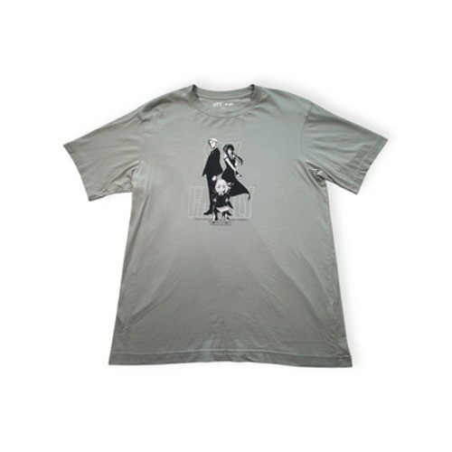 Uniqlo Grey Crew Neck Short Sleeve Cotton Men All Seasons T-Shirt L