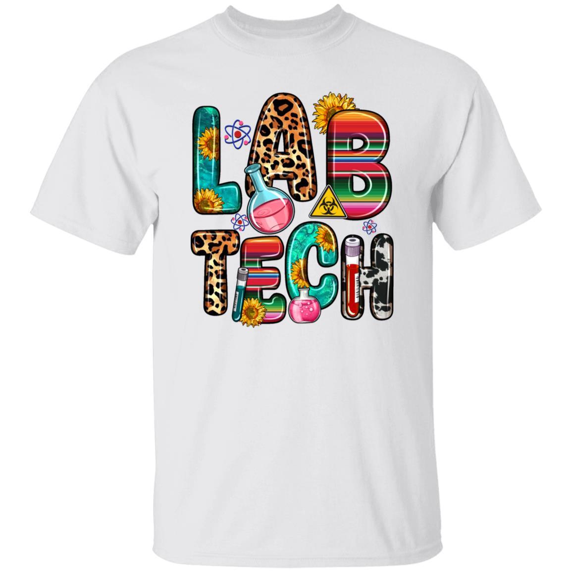 Lab tech T-Shirt gift Laboratory Technician Unisex tee Sand White Sport Grey