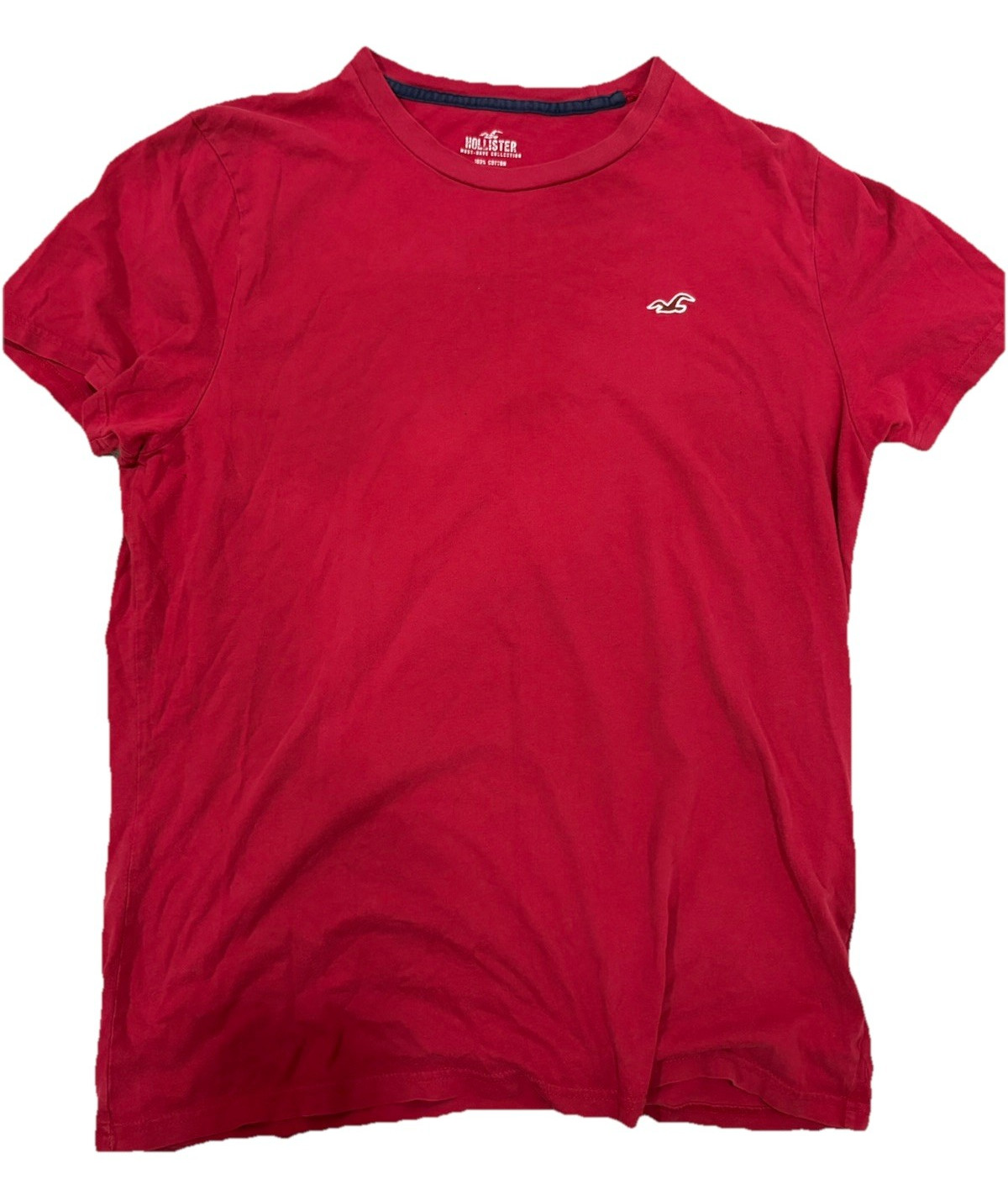 Hollister Must-Have Collection Logo T-Shirt Red Short Sleeve Crew Neck L