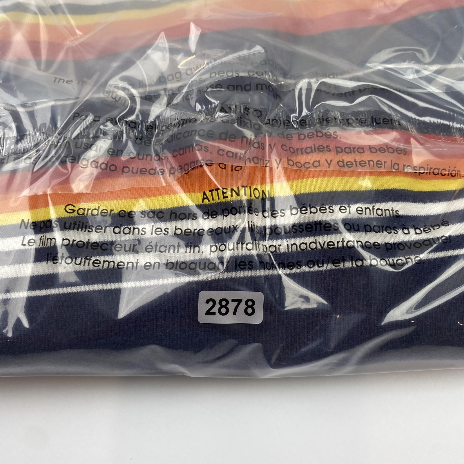 Empyre Shirt Mens Small Blue Multicolor Stripe Crewneck Cotton Blend Casual Tee