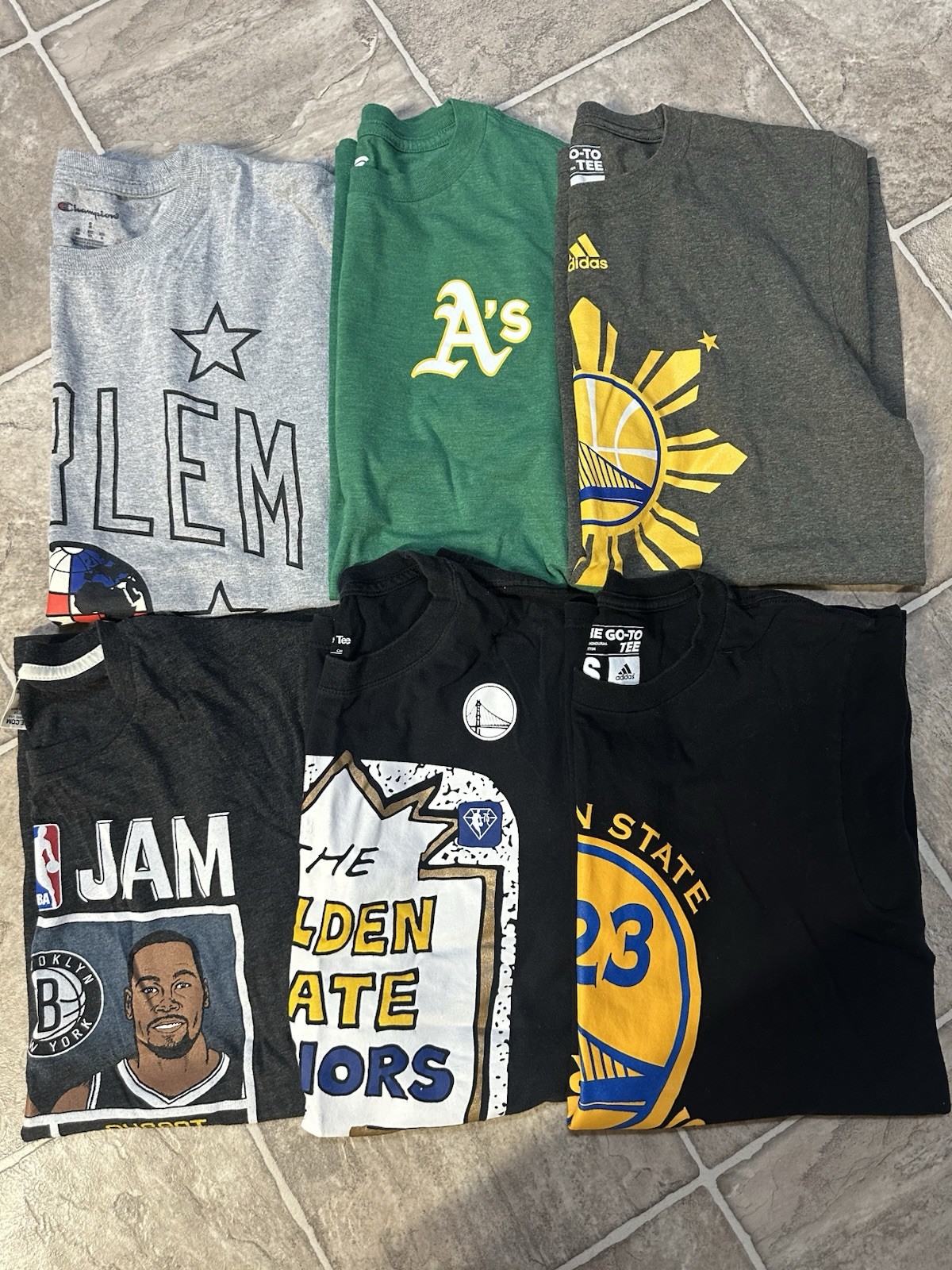 Men’s Size Small Assorted Athletic & Graphic Tee Bundle Lot Of 6