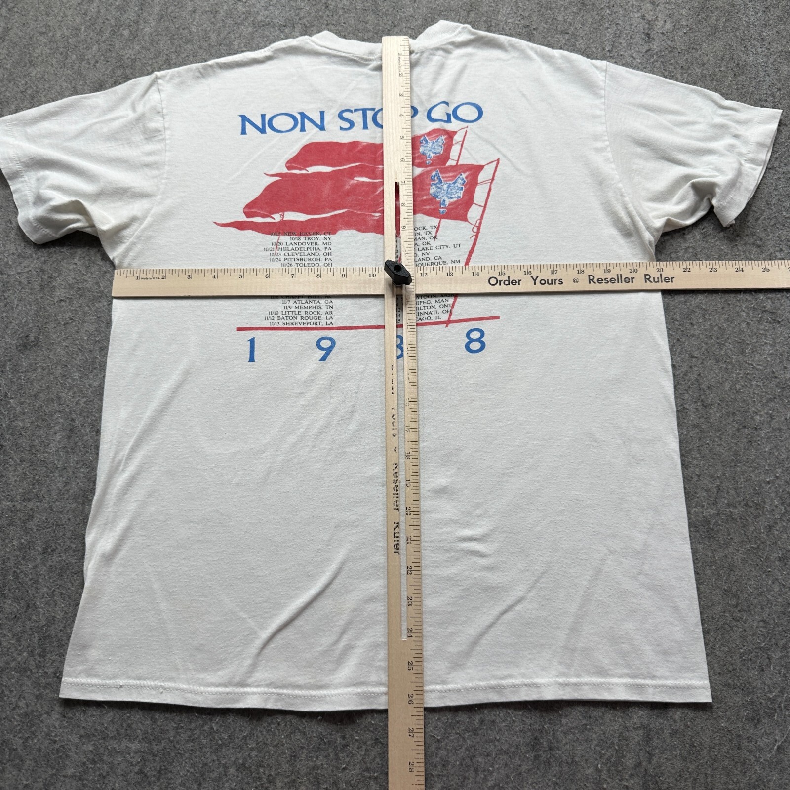 Vintage Robert Plant Non Stop Go Tour Shirt Men XL White 1988 Spring Ford