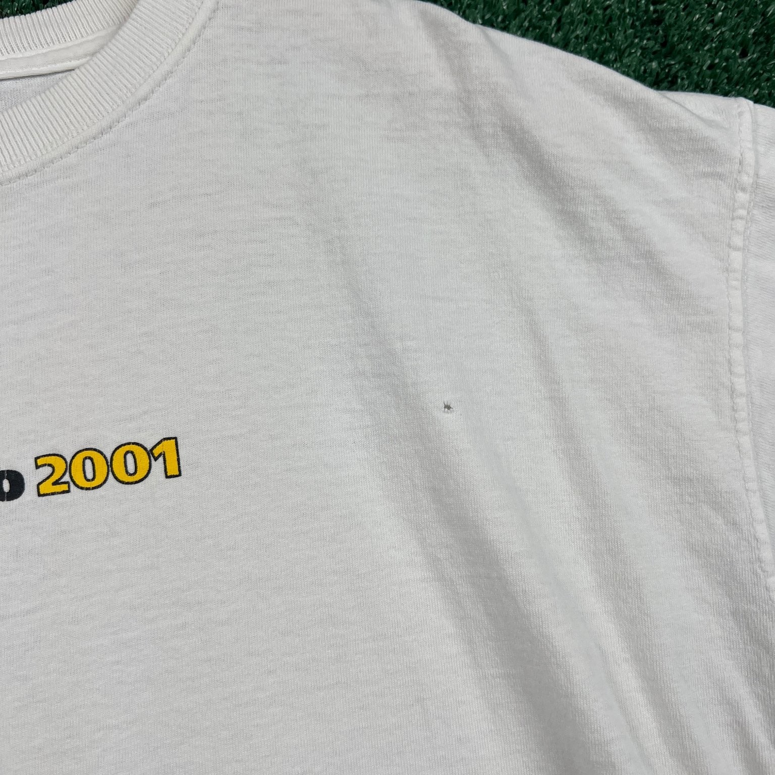 VTG Art Chicago 2001 Graphic Tee Men’s XL White Expo Print Event Back Print Y2K