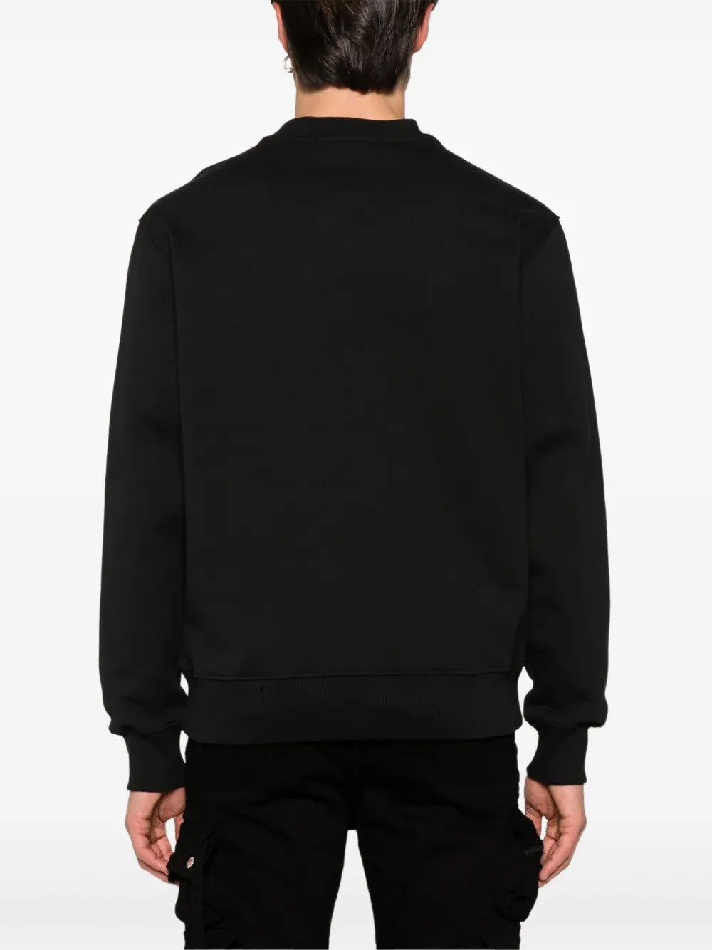 Versace Jeans Couture Black/Gold Cotton Mens Baroque Screen-printed sweatshirt