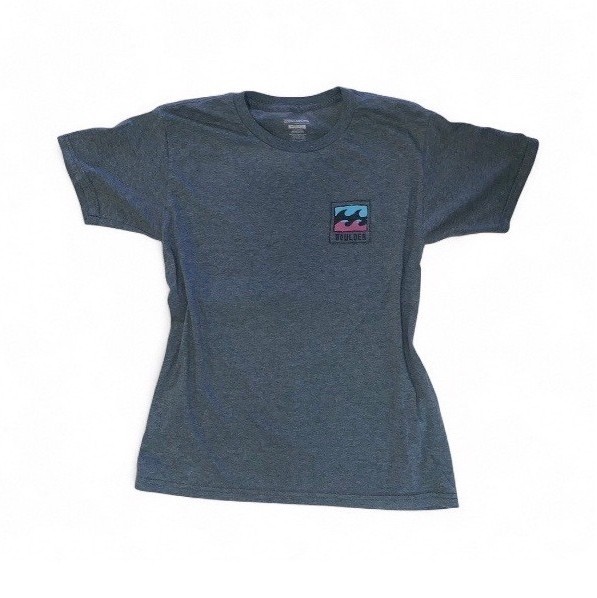 Billabong Boulder Charcoal Gray Tee Sz M