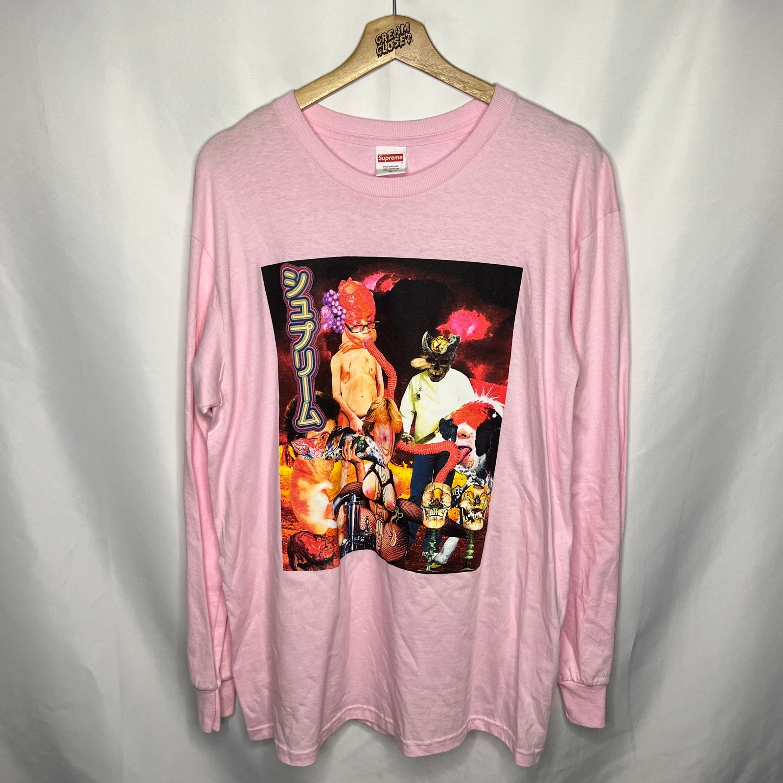 SS19 2019 Supreme NYC Sekintani La Norihiro Longsleeve Tee in Pink M