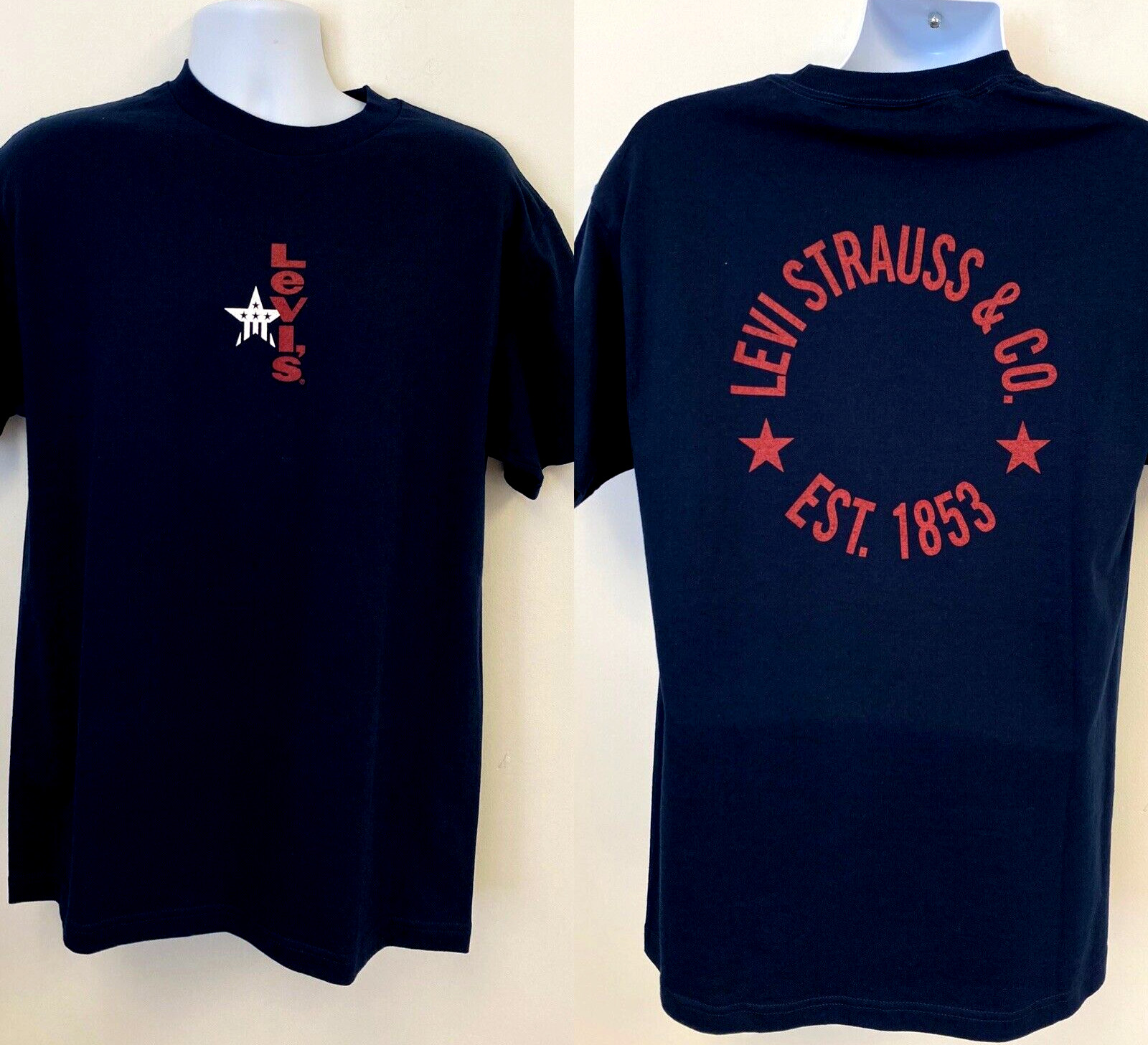 Vintage Levi Strauss & Company American Patriotic Star Logo T-Shirt, Large