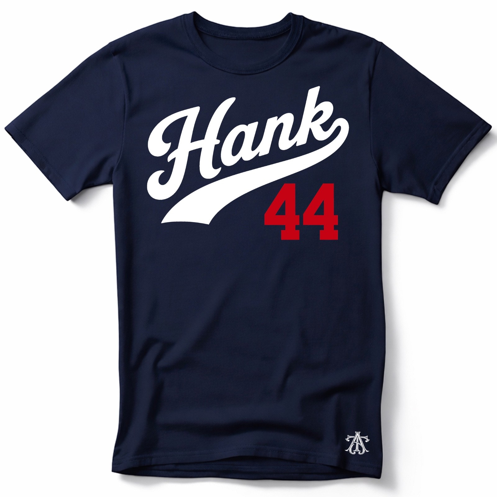 HANK 44, Baseball HOF themed Pre-Shrunk Ring Spun Cotton T-Shirt