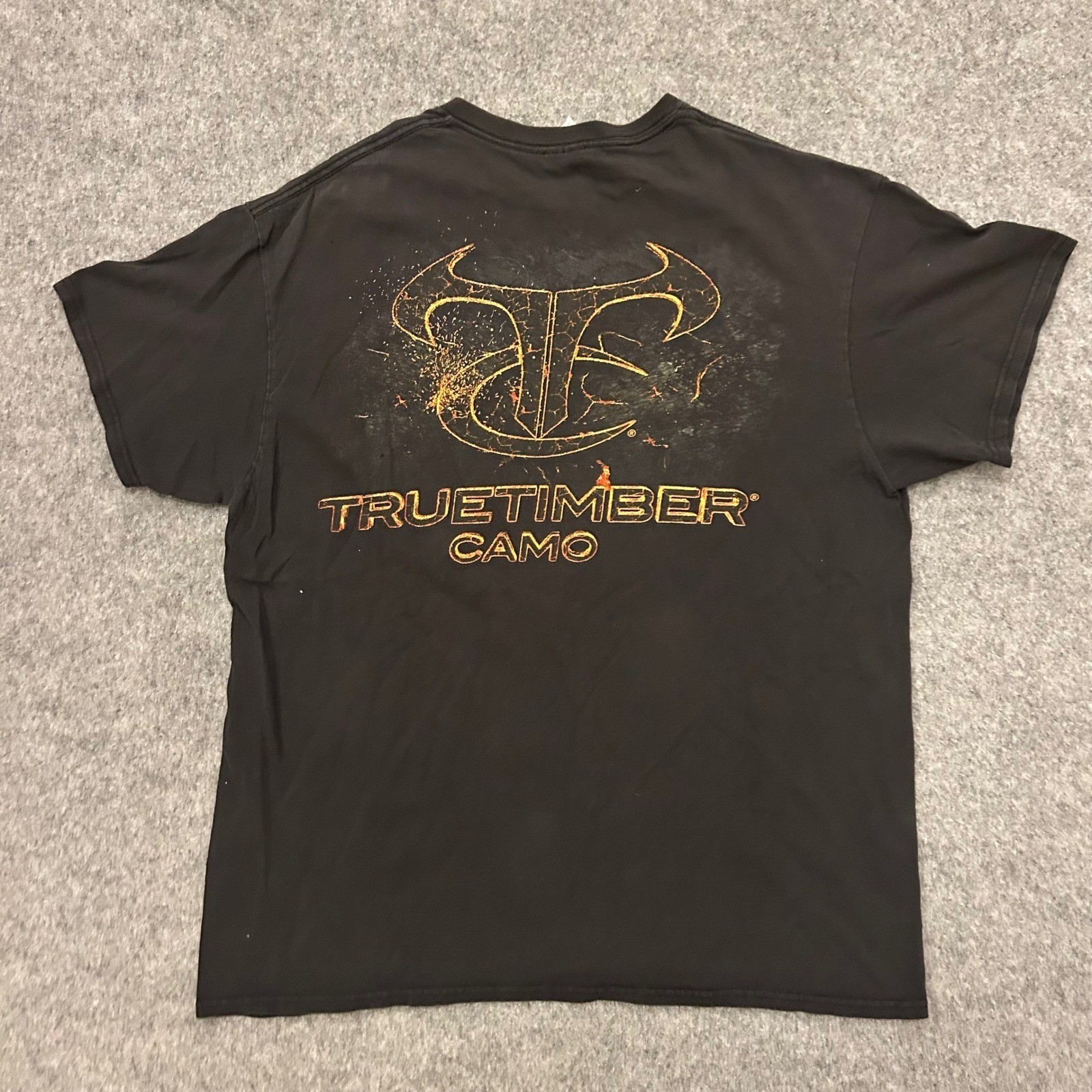 Delta Pro Weight Truetimber Camo Black Center Logo T Shirt Adult Large