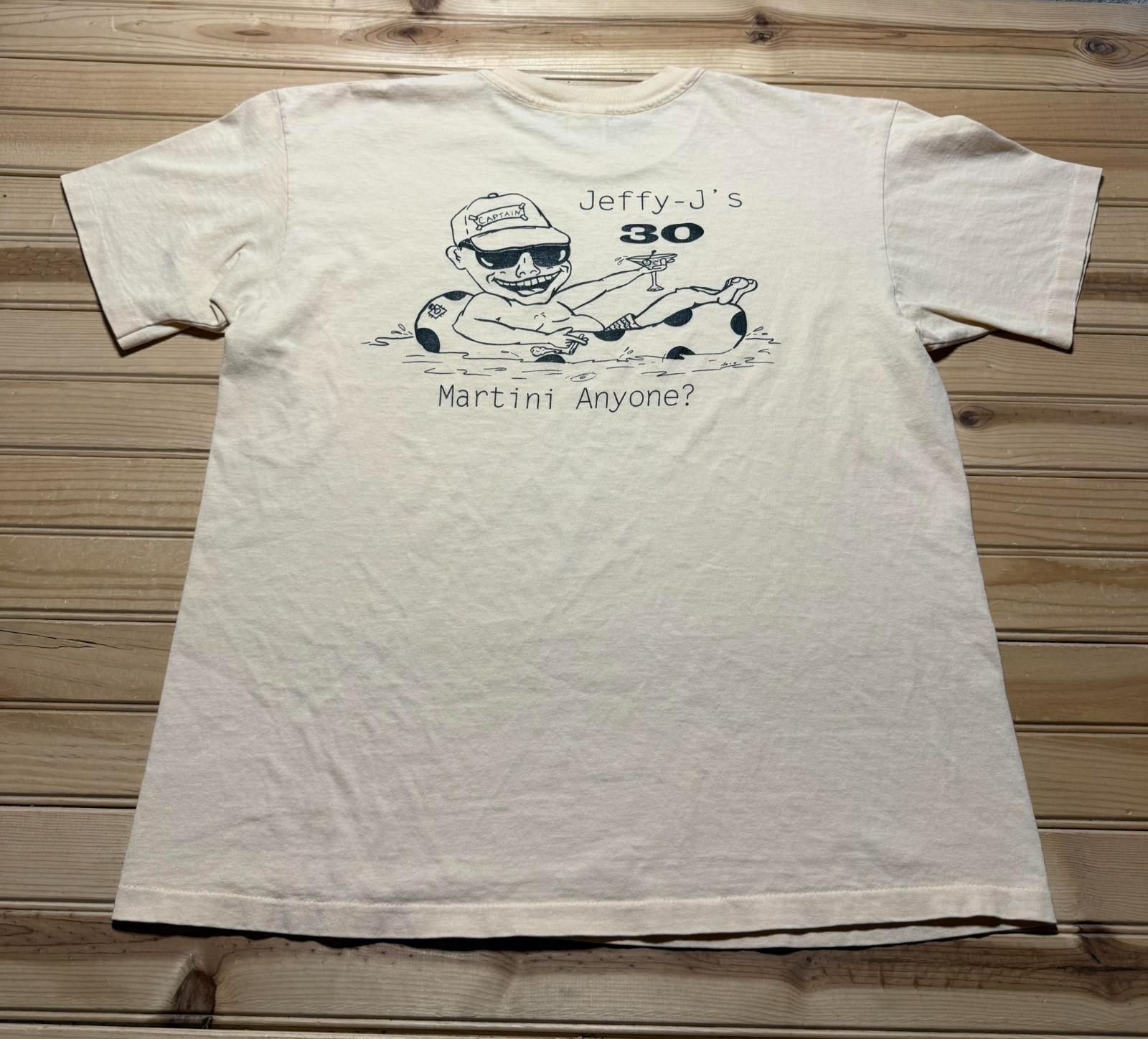 Vintage 1997 Jet Lounge Jeffy-J’s 30th Birthday Martini Anyone Novelty Shirt XL
