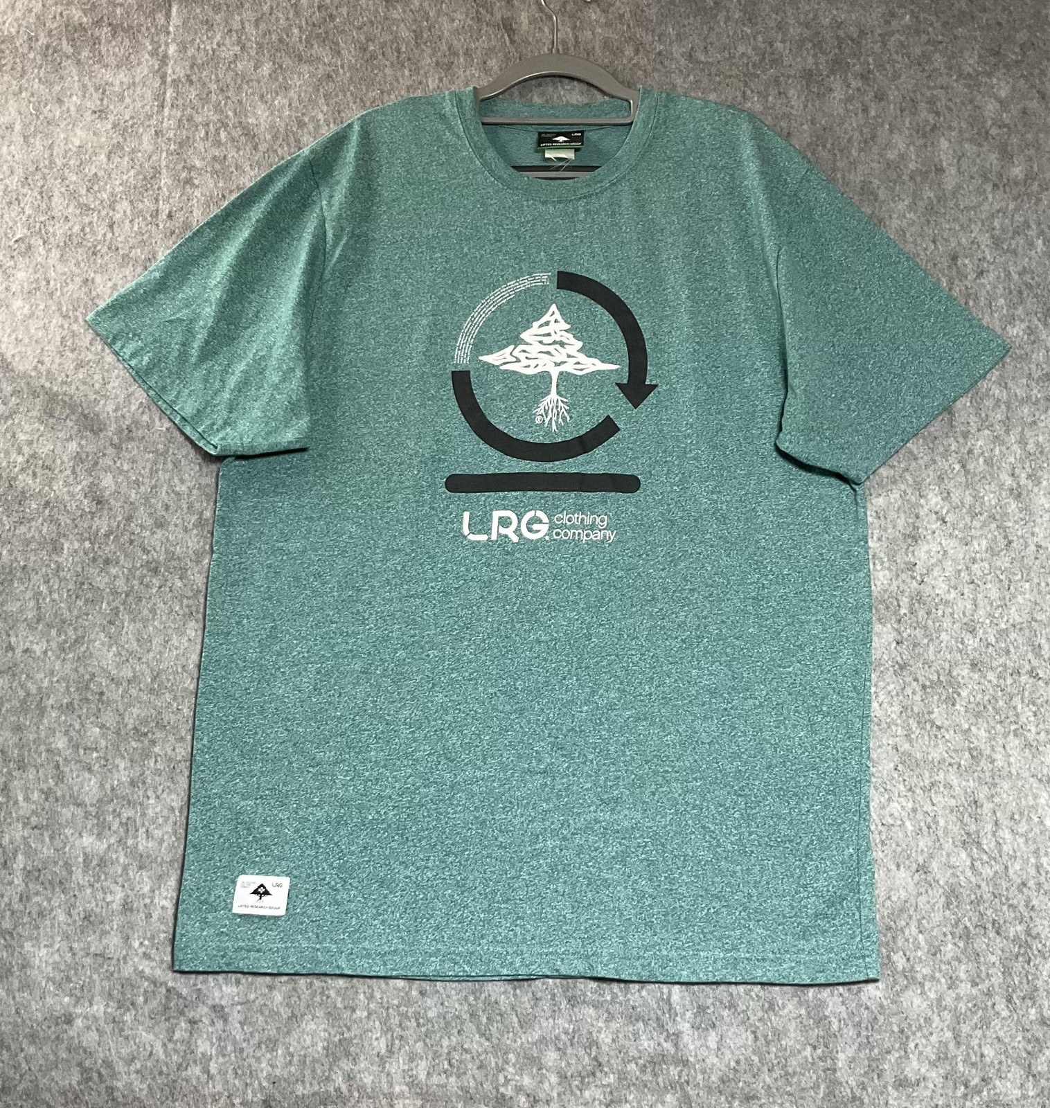 LRG Clothing Company Shirt Mens Large Green Tree Logo Graphic Tee T Shirt Urban