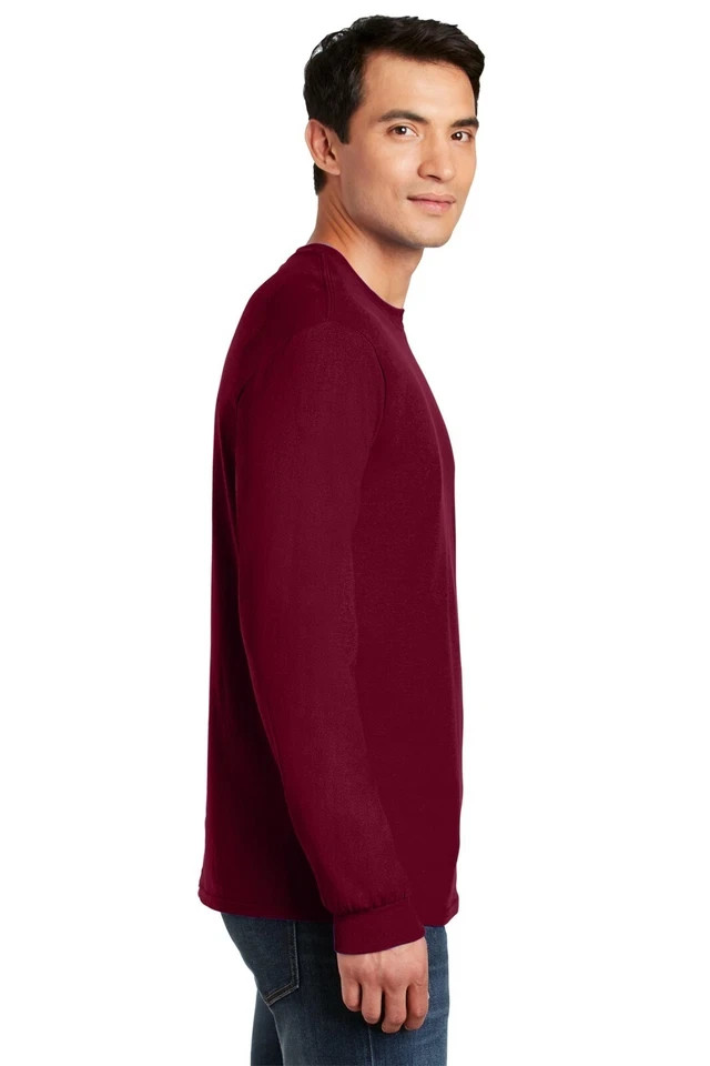 Gildan G540 Men’s Heavy Cotton Preshrunk Tshirt Long Sleeve Crew Neck T-Shirt