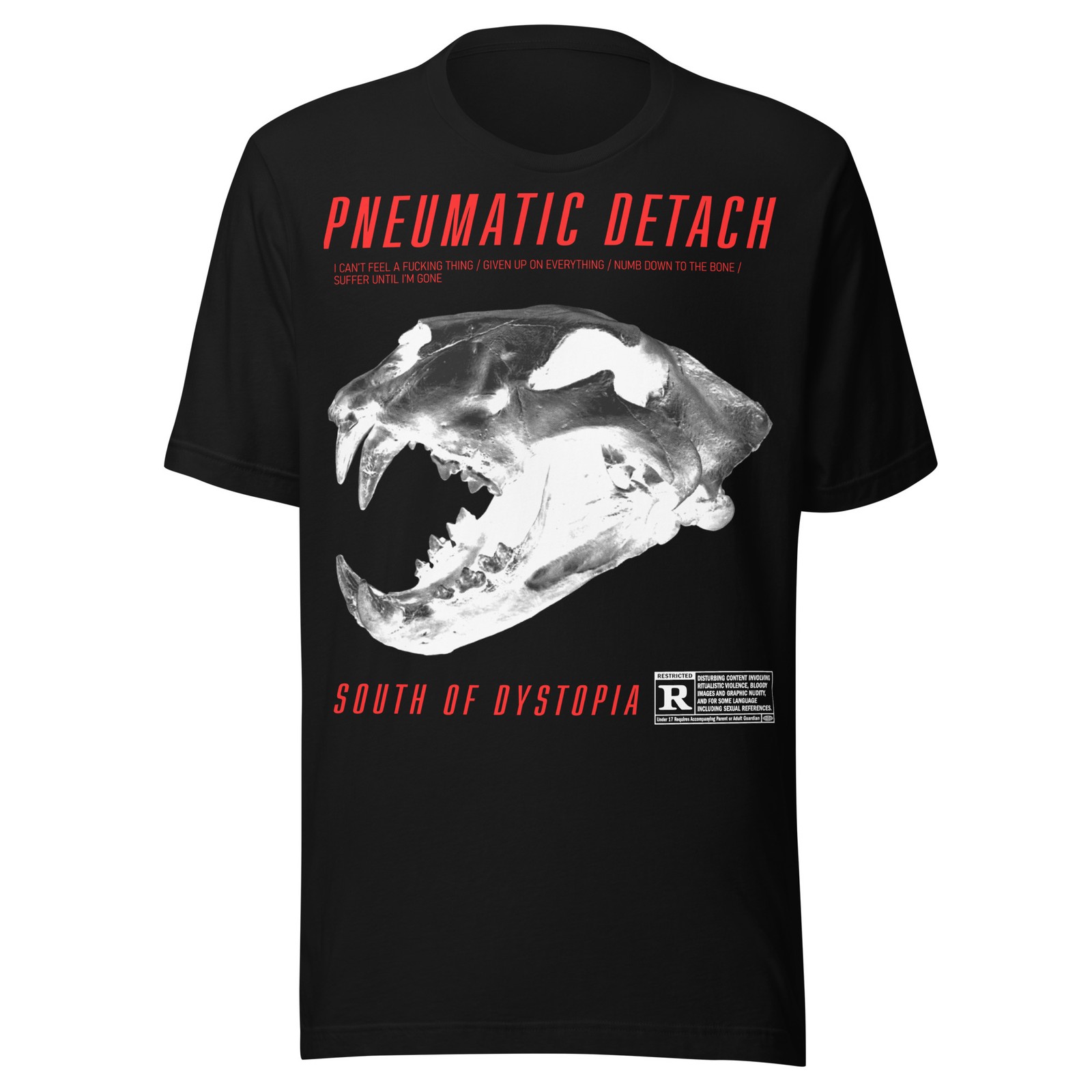 SDYSTOPIA_SKULL_01 T-Shirt | Bella + Canvas 3001 XS,S,M,L