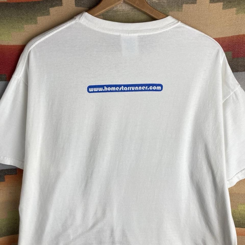 Vintage 00s Homestar Runner White T-shirt | Size Mens XL