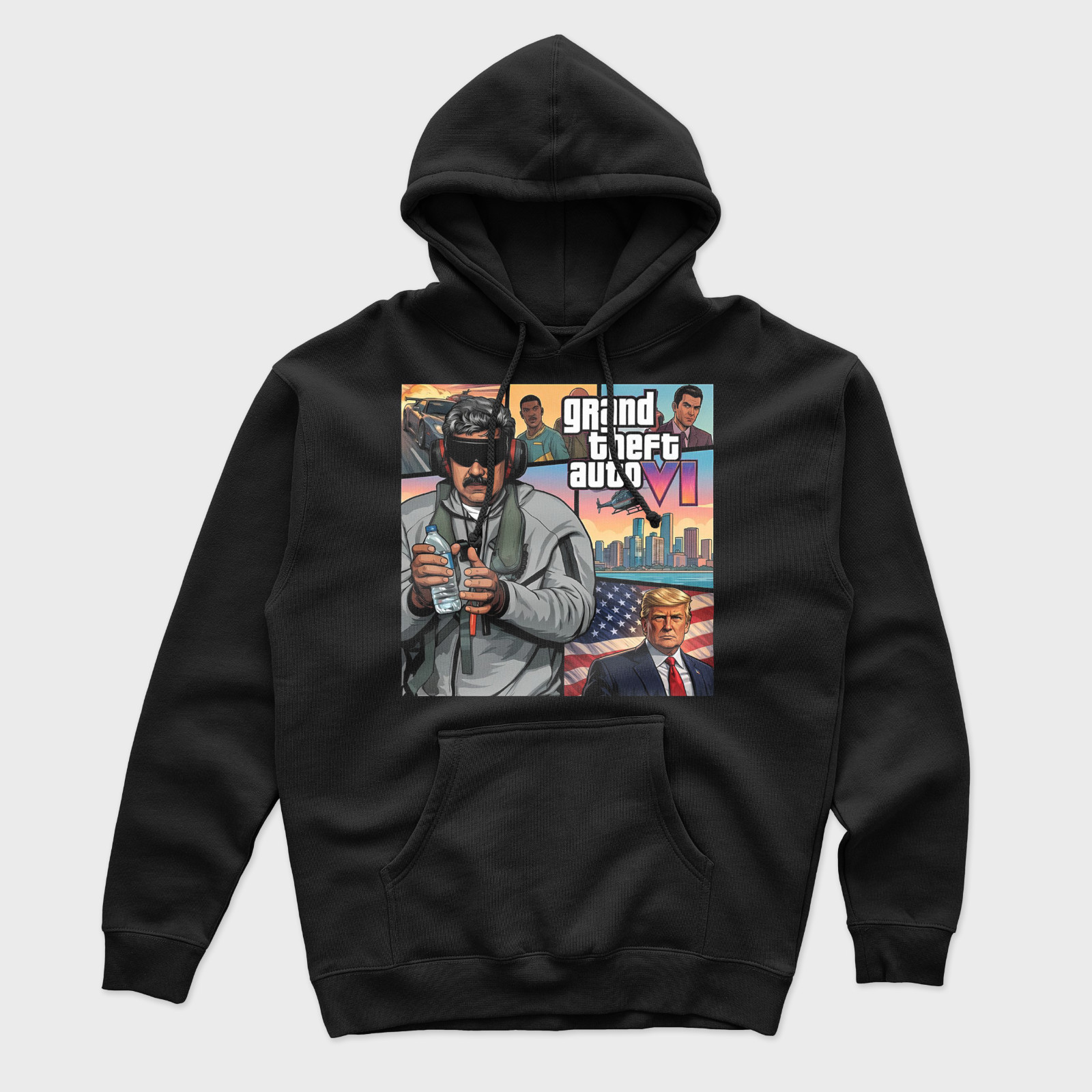 MADURO CAPTURED GTA T-Shirt Black S-3XL Trump Venezuela USA US Forces Gift Funny