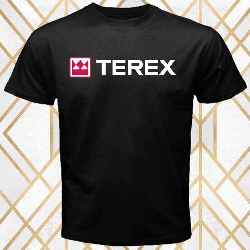 Terex Cranes Company Logo Men’s Black T-Shirt Size S – 3XL