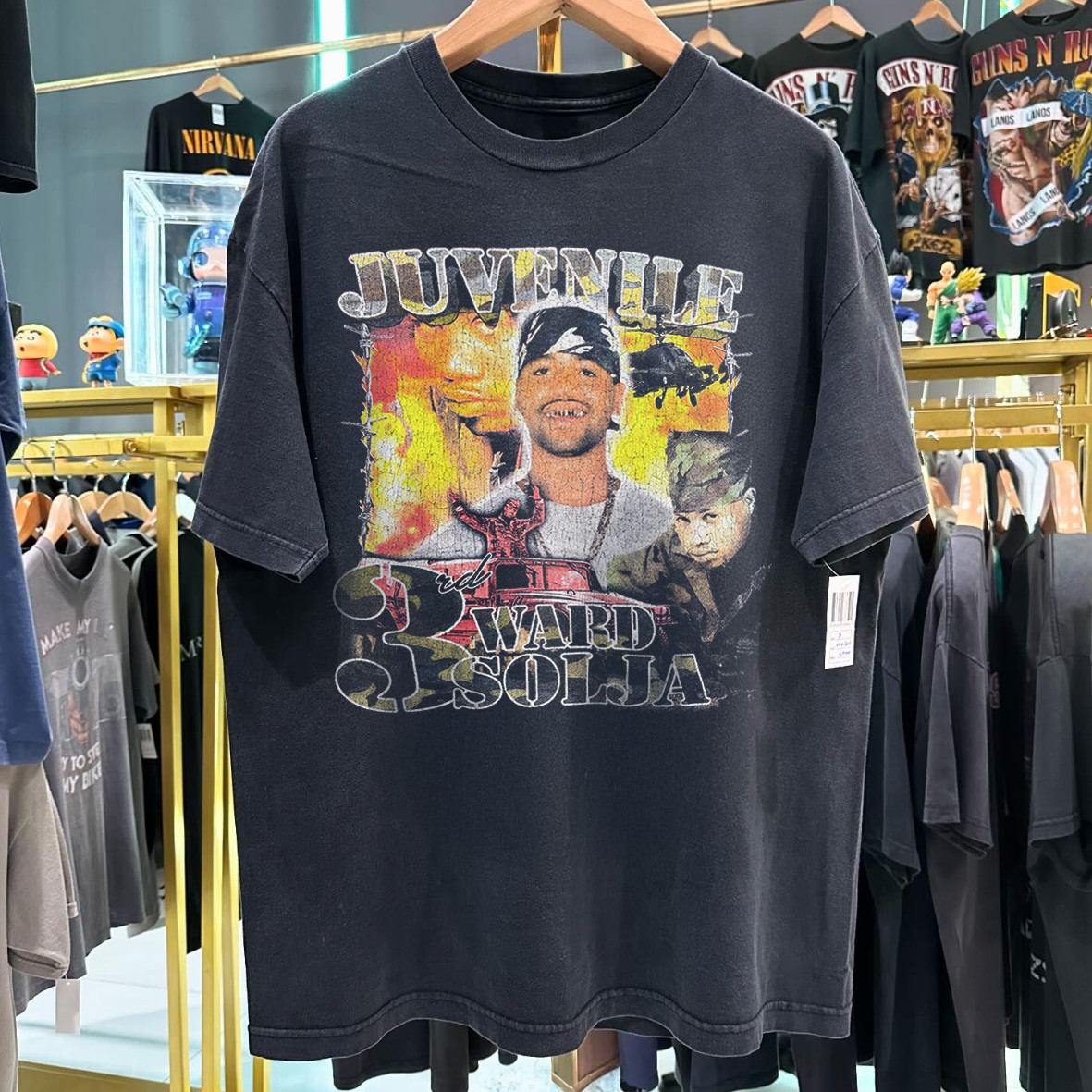 Juvenile ERd Ward Solja 400 Degreez Rap Washed T-Shirt Black XL