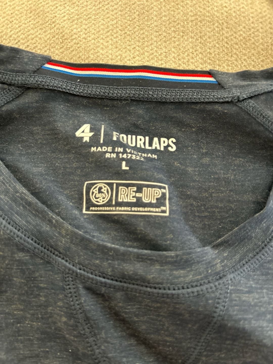 Fourlaps Level Tech Short Sleeve T-Shirt in Navy