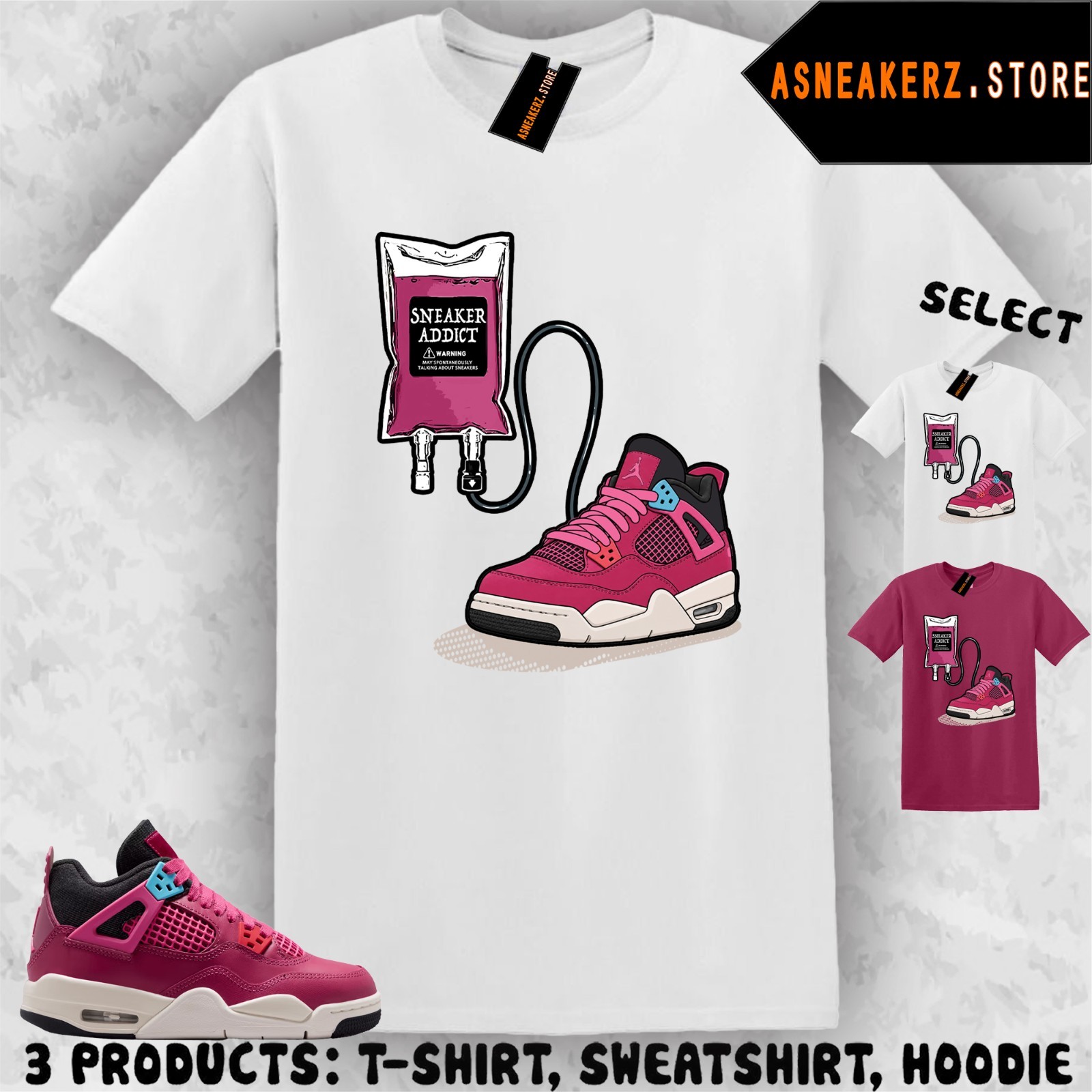 Tee Shirt Matching AJ 4 She’s A Star GS 2026 To Match Sneaker Therapy 4s T-Shirt