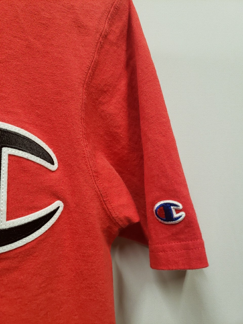 Champion Men Size S Red Heritage Big C Logo T-shirt Streetwear Athleisure No Tag