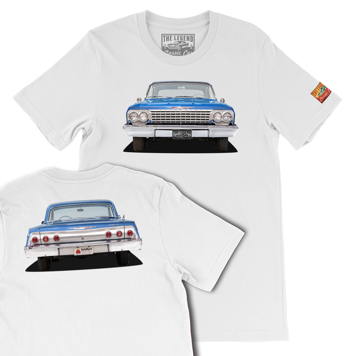 1962 Blue Impala The Legend Classic Car, Men’s Gift T-shirts Made in USA