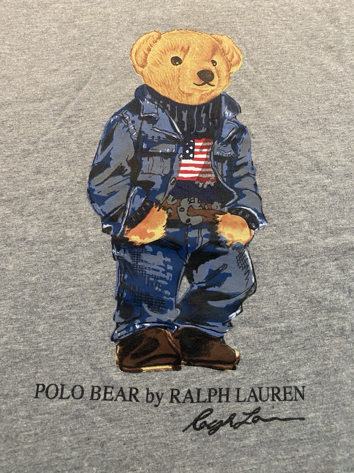 Polo Ralph Lauren Denim USA Preppy Bear Tee T-Shirt New W/Tags Men’s XXL