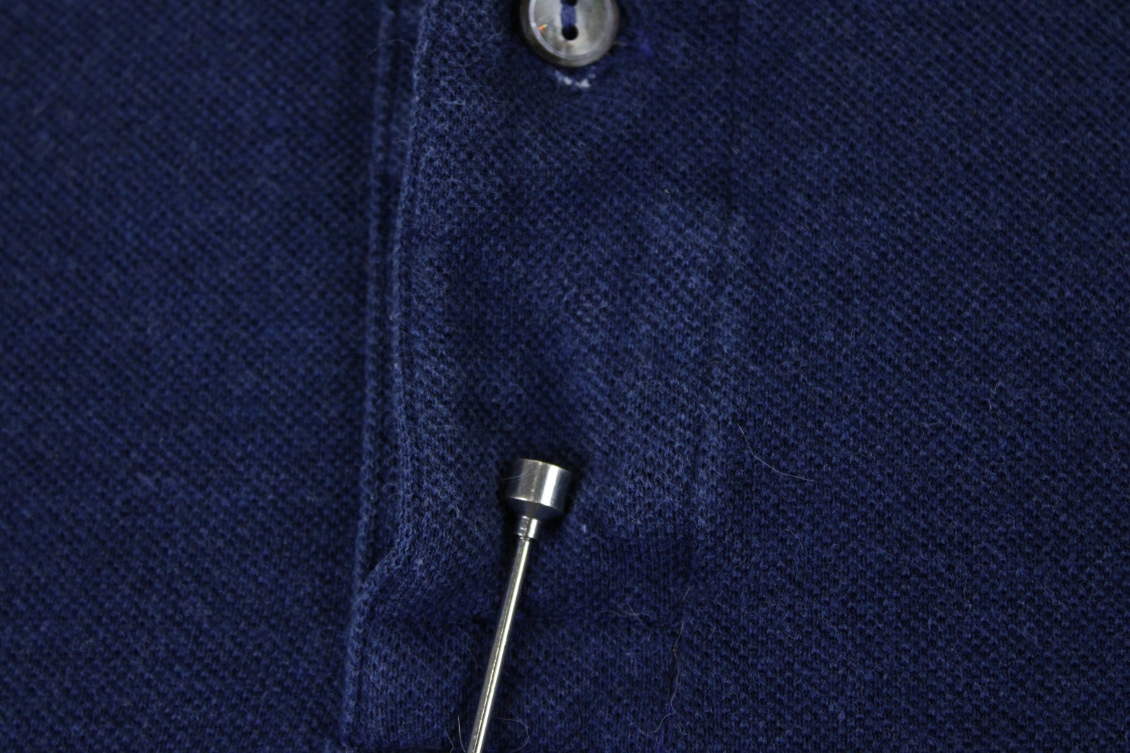 Lacoste Classic Fit Navy Blue Solid Cotton Long Sleeve Polo Shirt Size FR 3 / S